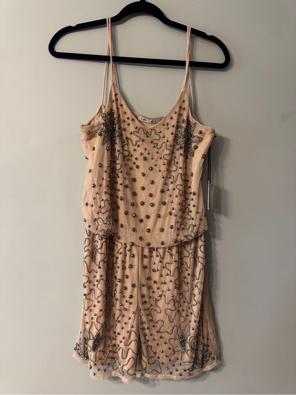 Dex | studded beaded sequin romper | XS